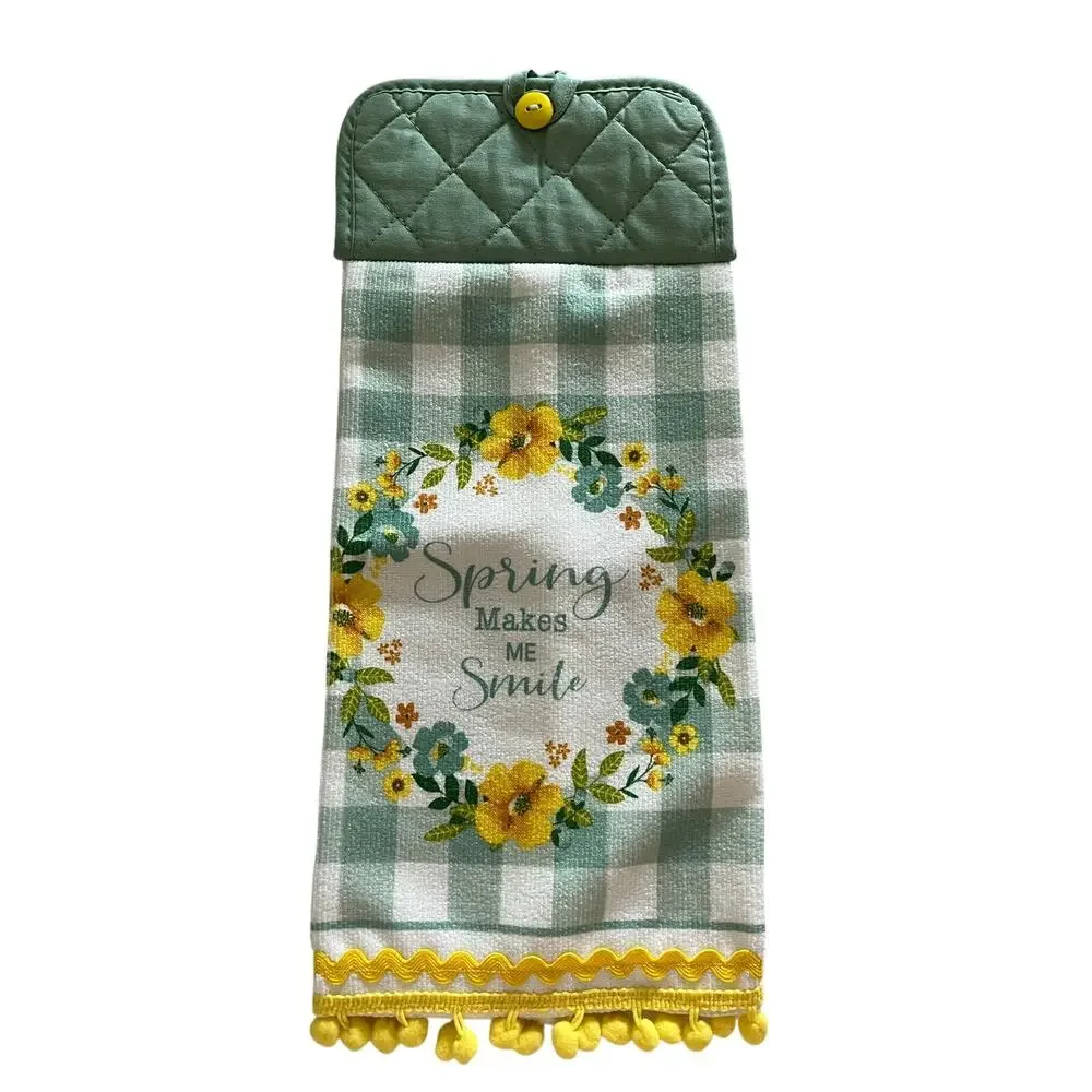 Set of 4 Seasonal Handmade Hanging Hand Towels Fall Summer Winter Spring